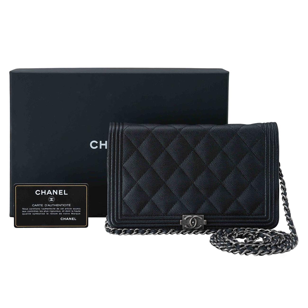 CHANEL(USED)샤넬 보이샤넬 캐비어 WOC 블랙